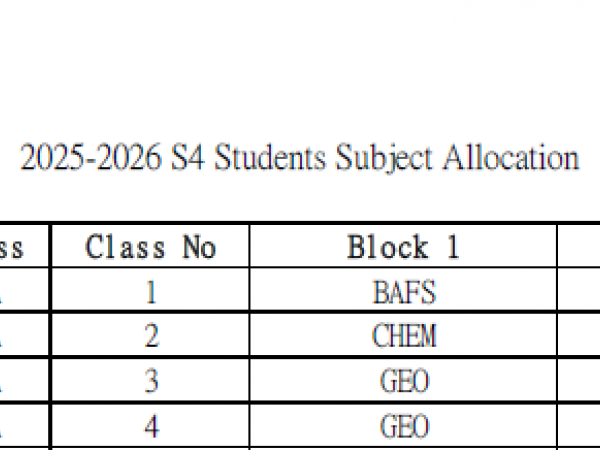 S4 Student Subject Allocation With Block (new) Preview